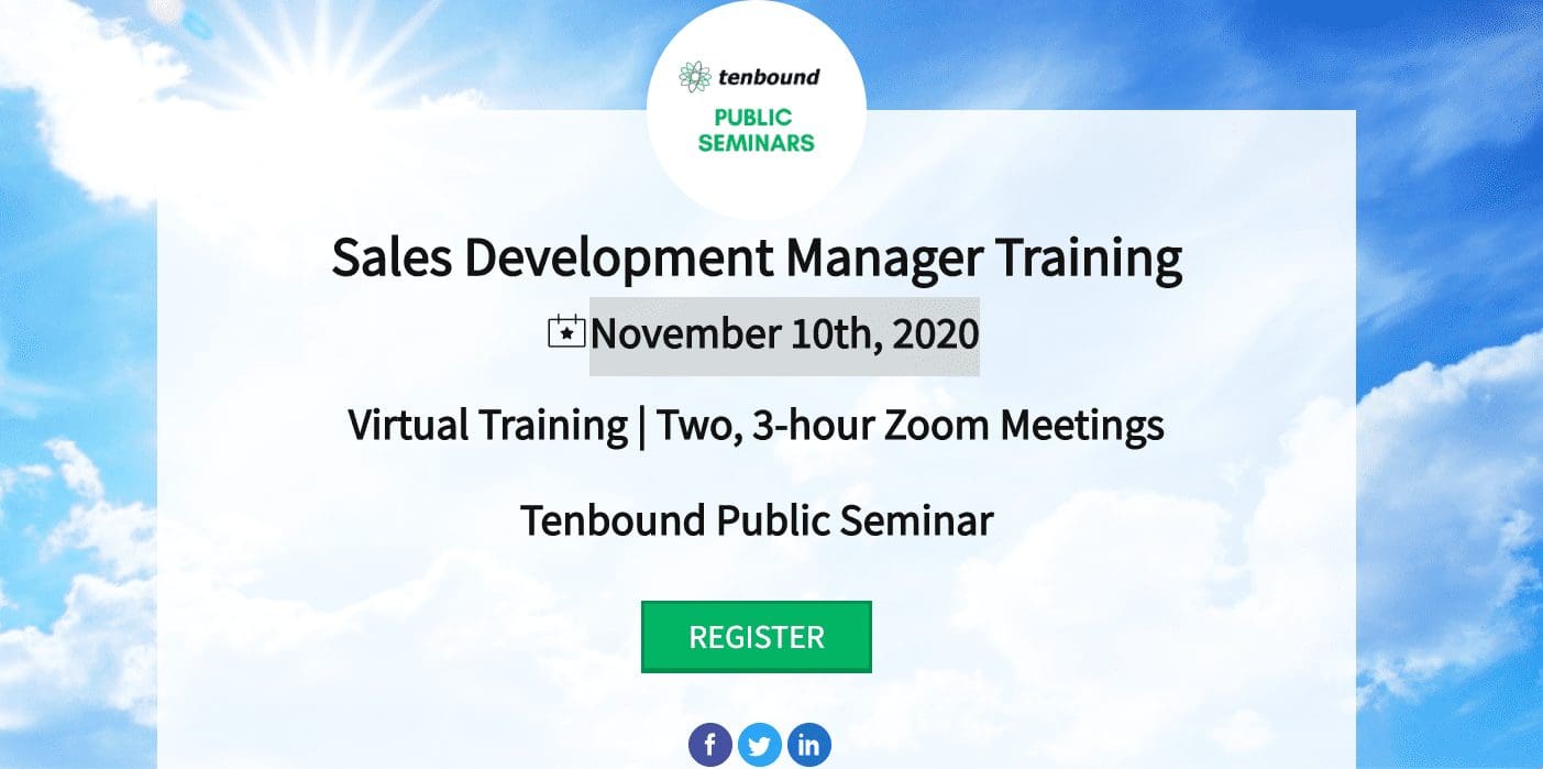 Virtual Training for Sales Development Management on Zoom