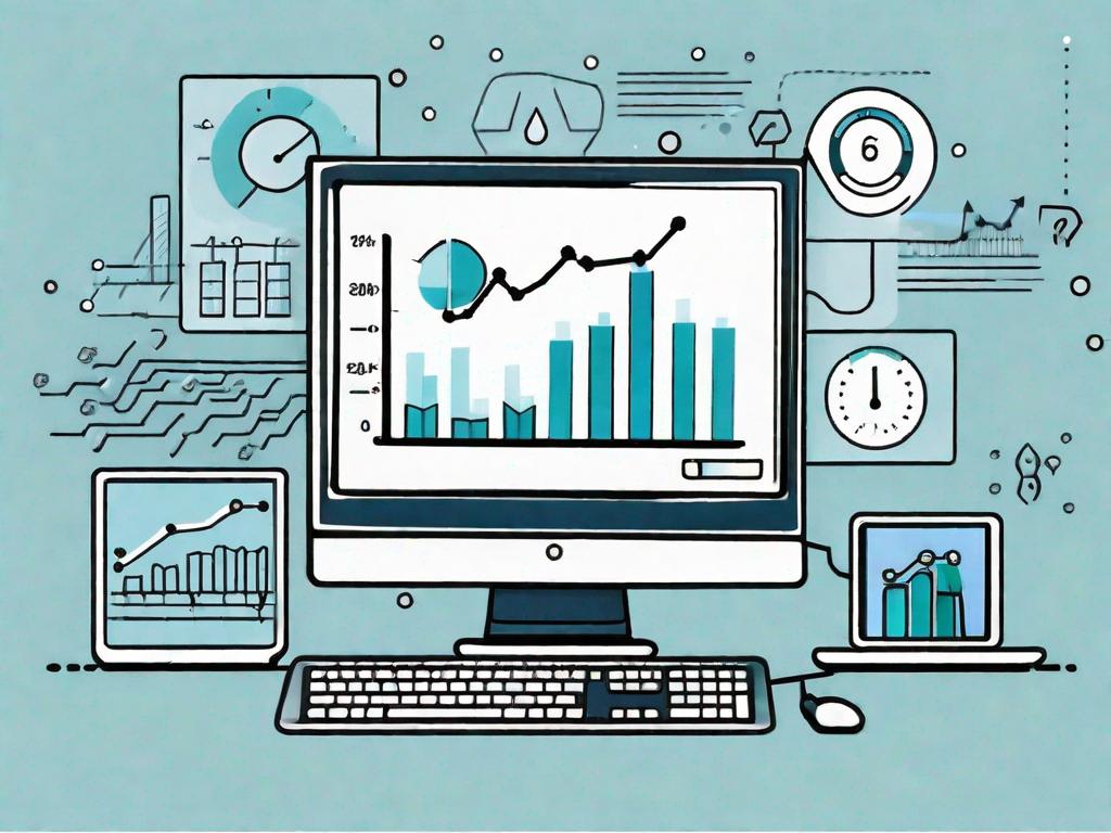 A computer monitor displaying a graph showing different levels of customer effort score