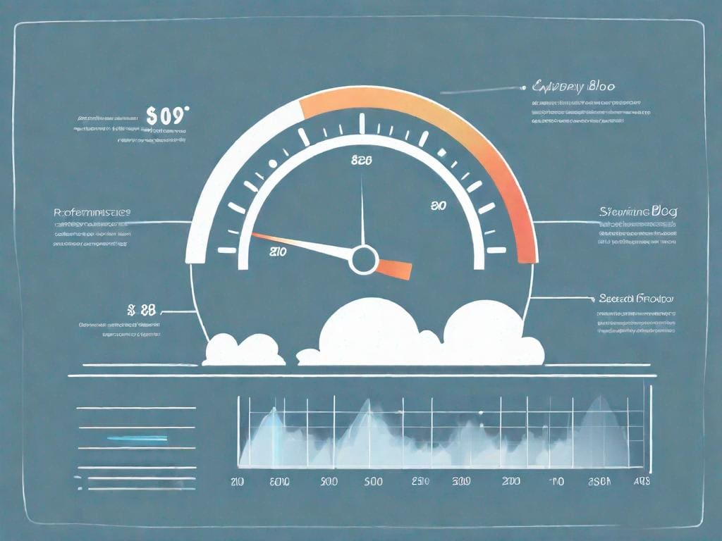 A speedometer-style gauge