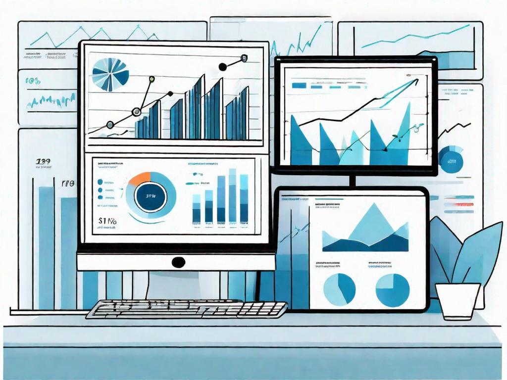 A computer screen displaying various charts and graphs