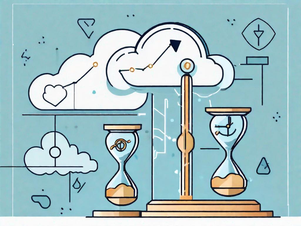 A cloud-based software (symbolizing saas) with a dollar sign embedded