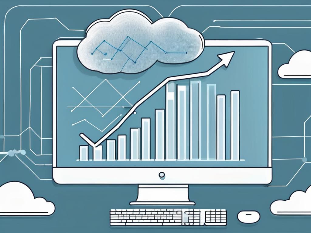 A computer screen showing a graph with an upward trend