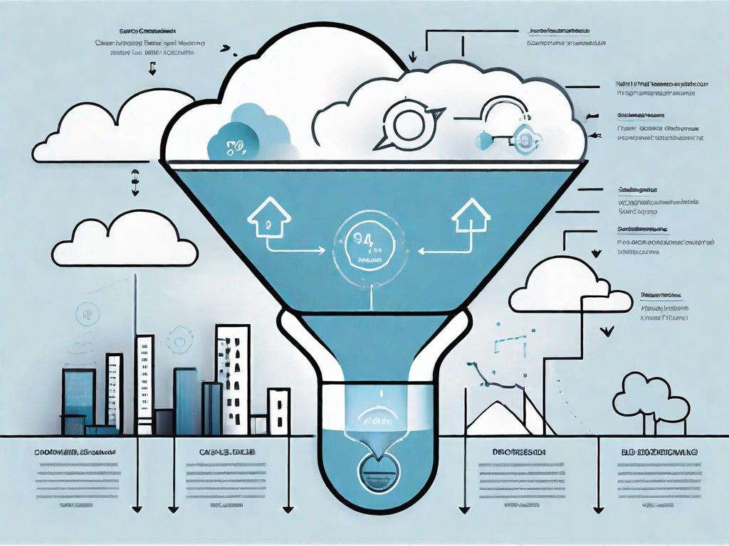 A funnel representing the conversion process